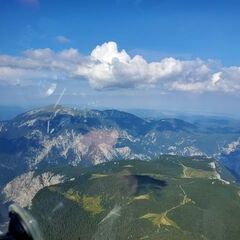 Flugwegposition um 14:09:46: Aufgenommen in der Nähe von Gemeinde Reichenau an der Rax, Österreich in 2217 Meter